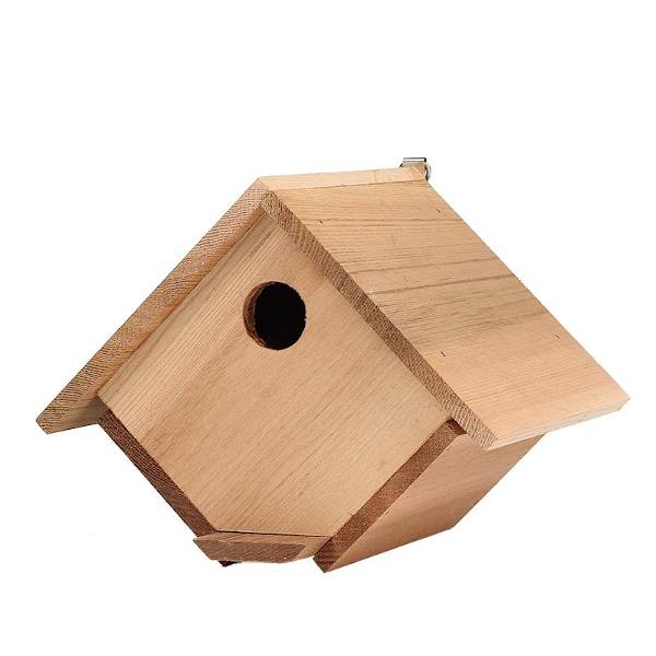 Natural wood birdhouses